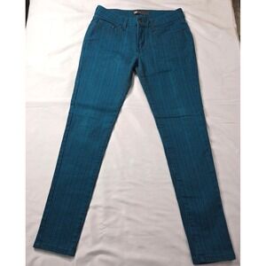 Levis Womens Size W30 L30 Color Teal/Black Striped Skinny 5 Pckt Jean Leggings
